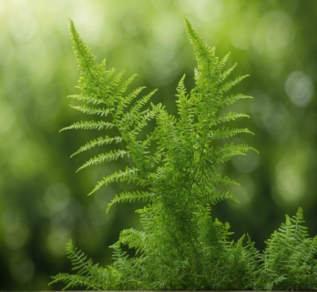 Green fern on bokeh background, shallow depth of field Free Photo