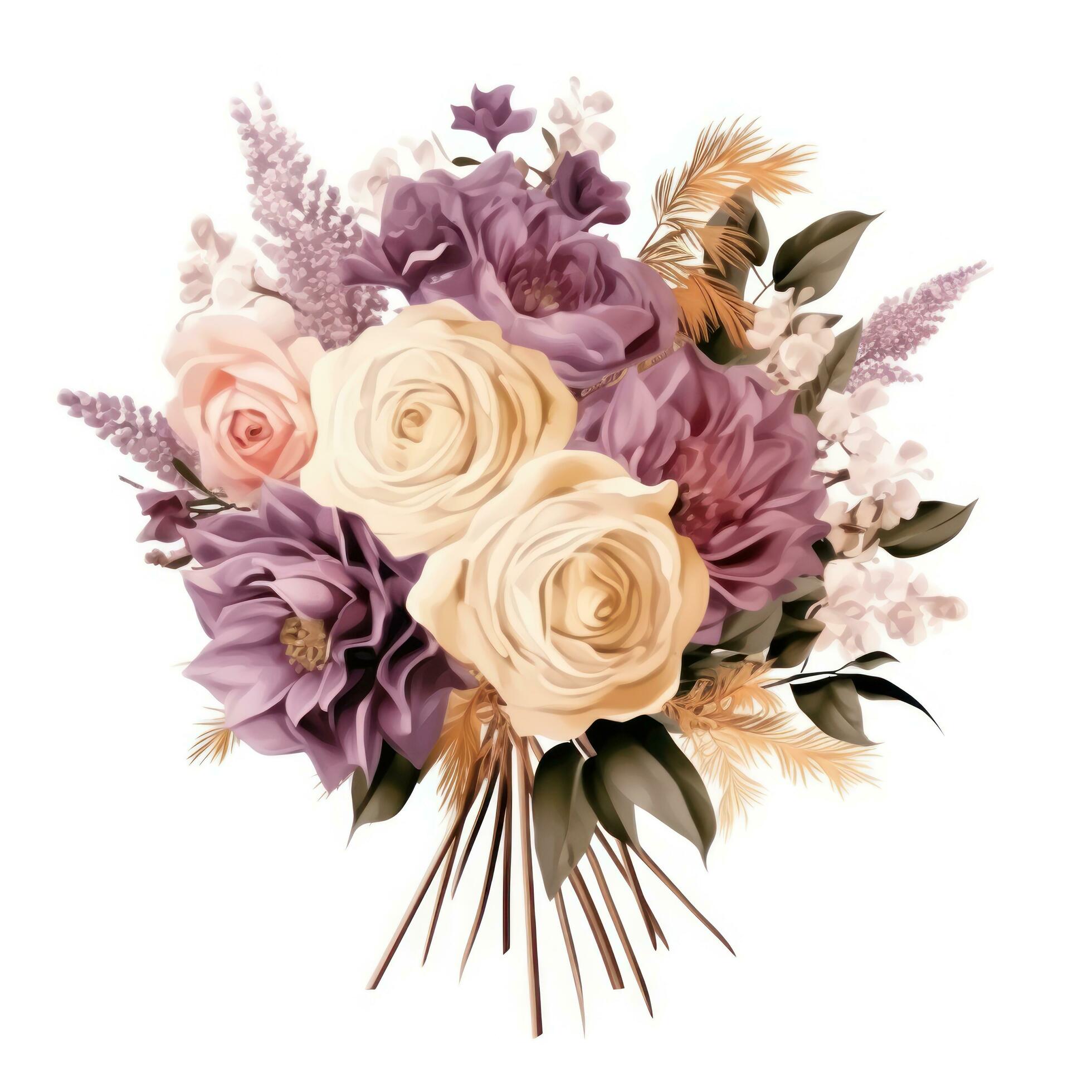 Wedding flower bouquet isolated Stock Free