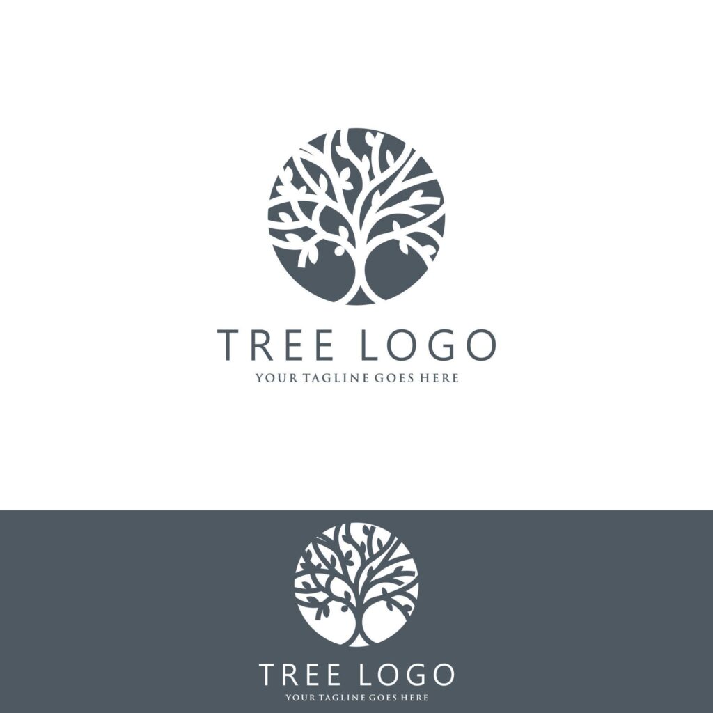 Tree vector icon. Nature trees vector illustration logo design Stock Free