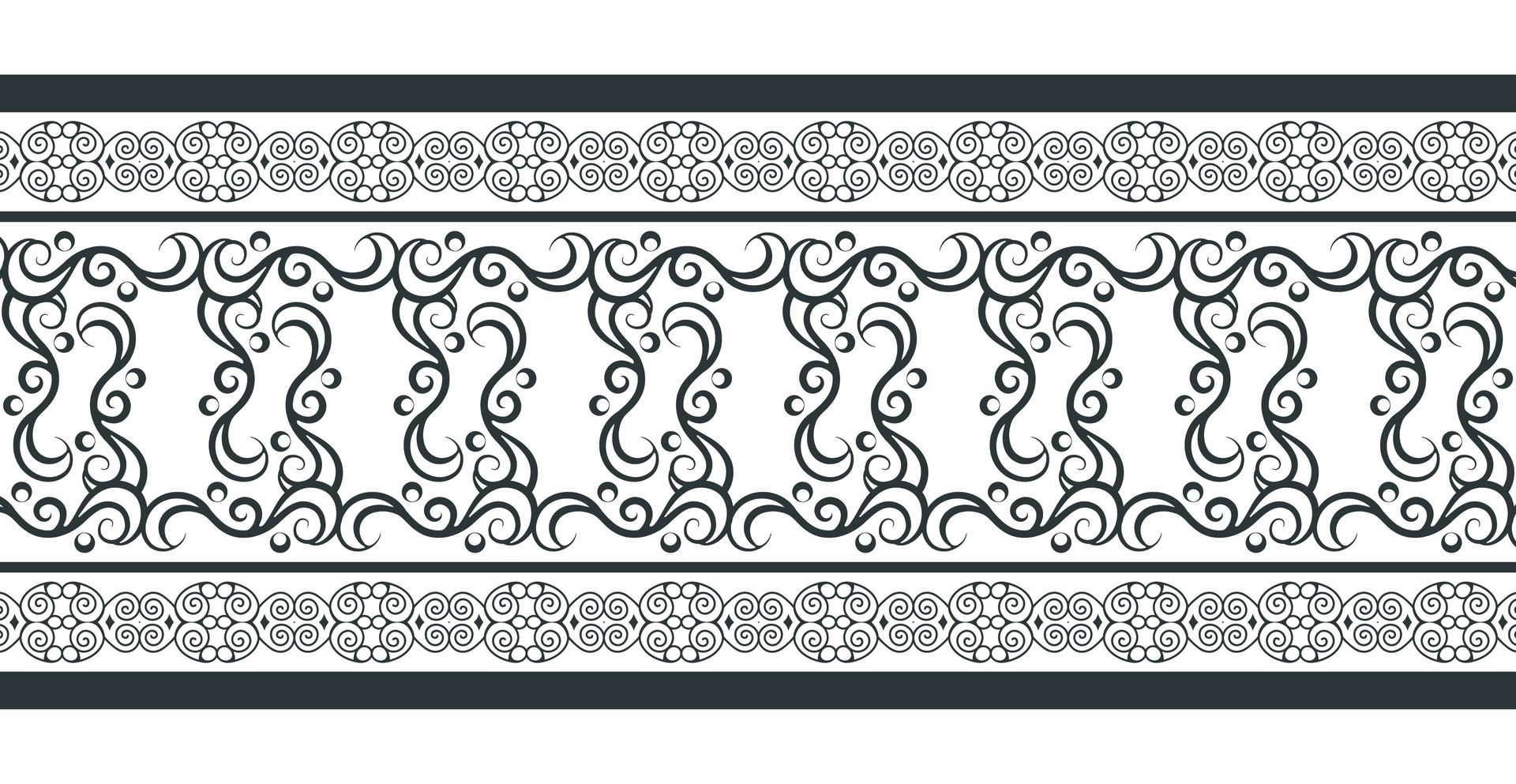 ornamental pattern border Design Template Free Vector