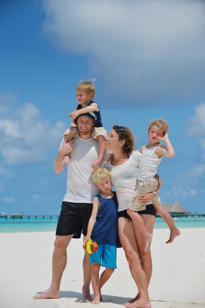 happy family on vacation Stock Free