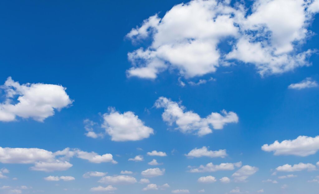 blue sky with white cloud background nature view Stock Free