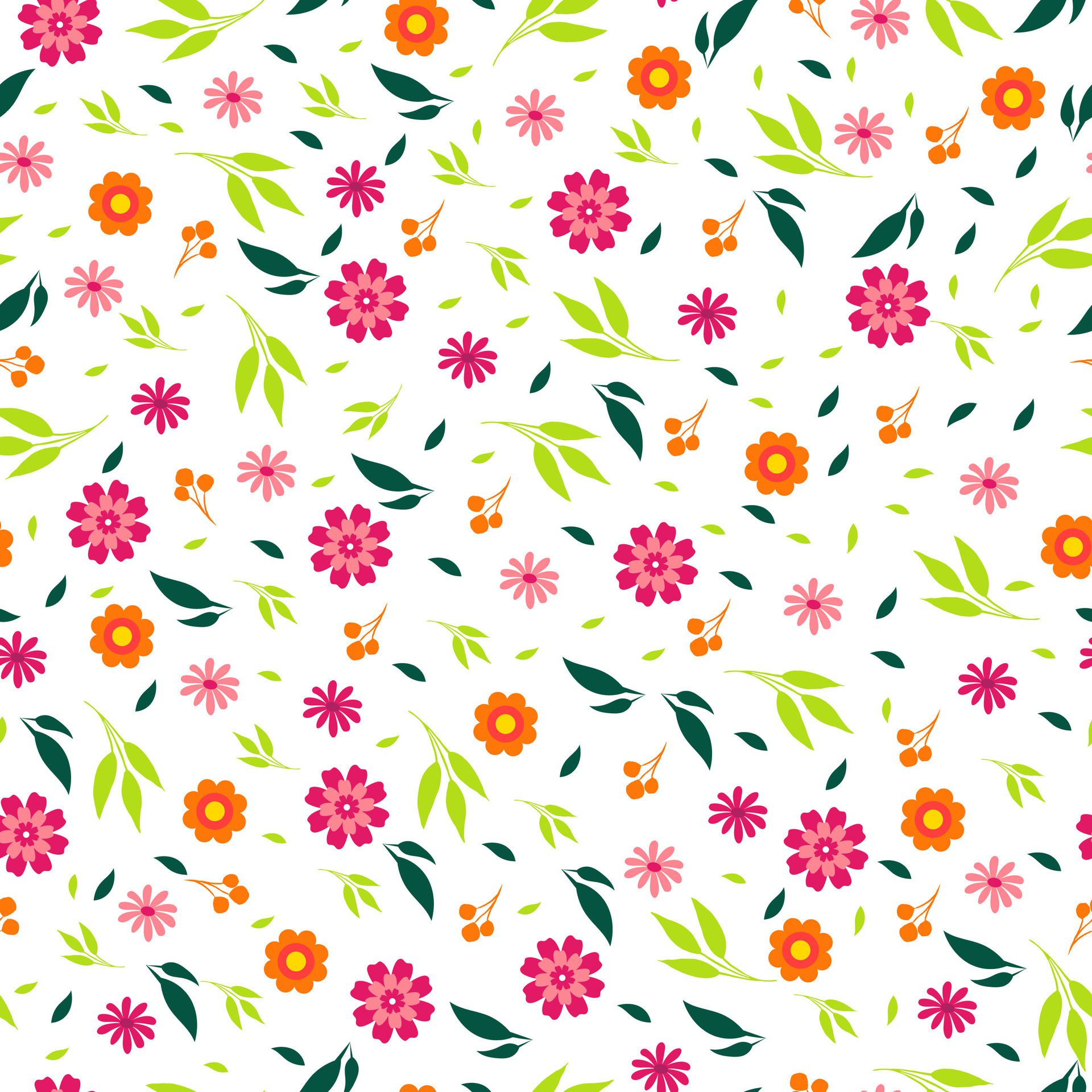 Beautiful seamless Floral pattern design Free Vector