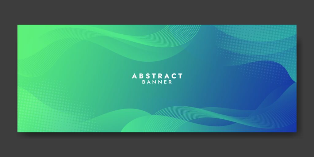 Abstract Green Fluid Wave Banner Template Free Vector