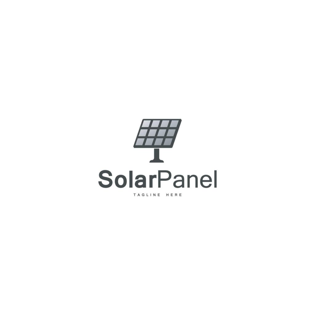 solar panel icon logo Stock Free