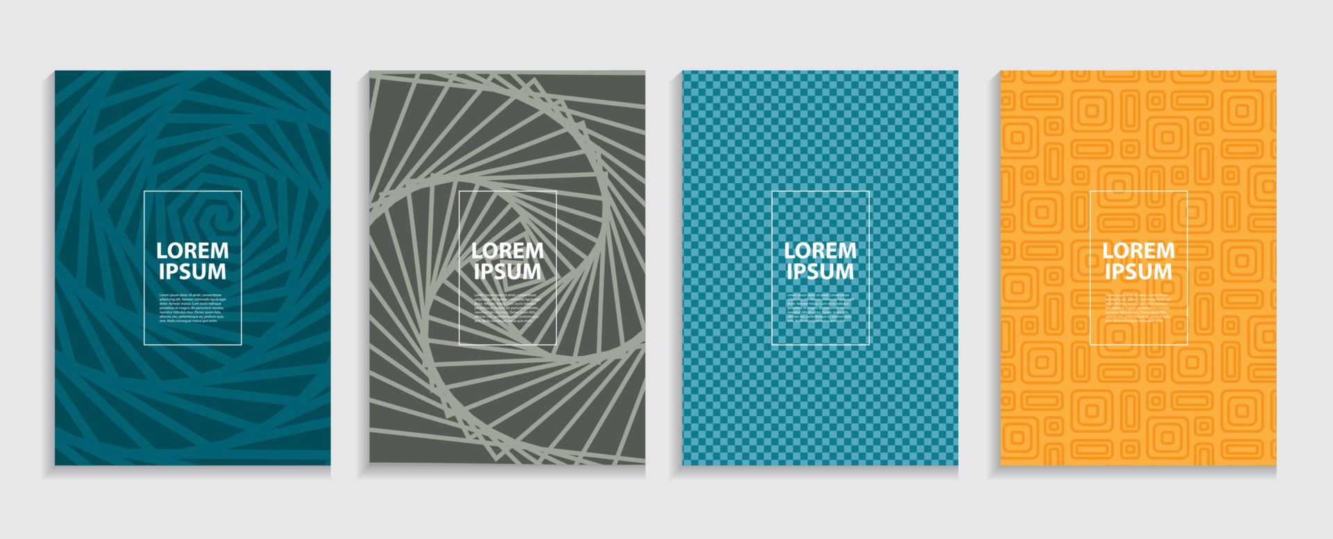 Simple Minimal Covers Template Design Geometric Pattern Free Vector