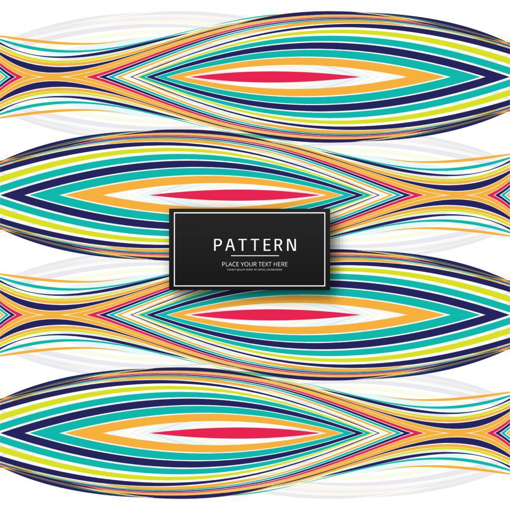 Modern colorful lines pattern background illustration Free Vector