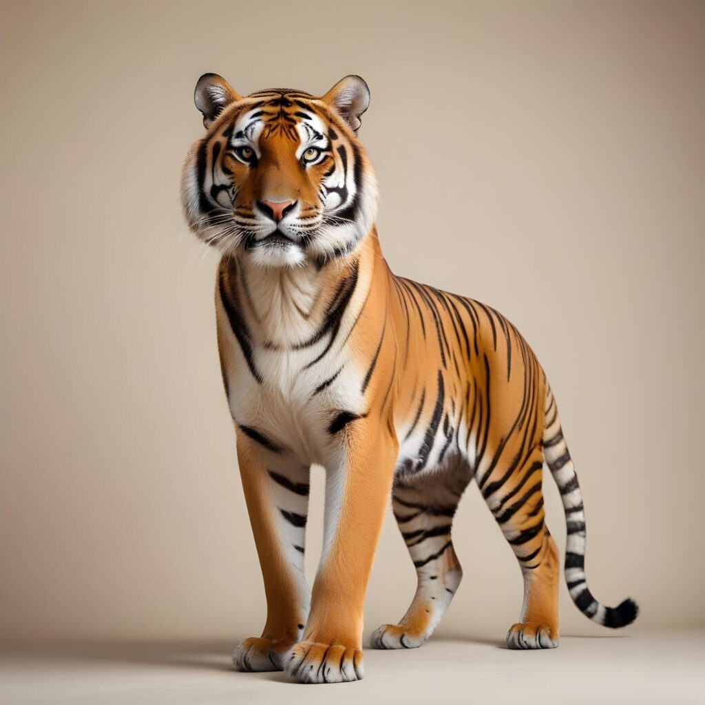 Tiger on plain background Stock Free