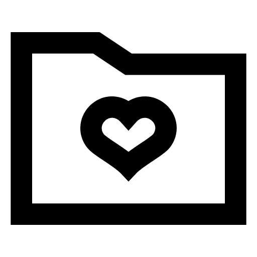 Folder, heart icon