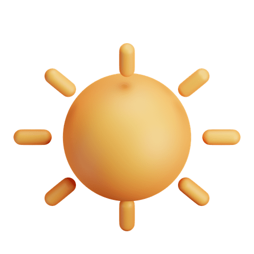 Sun, sunshine, summer 3D illustration