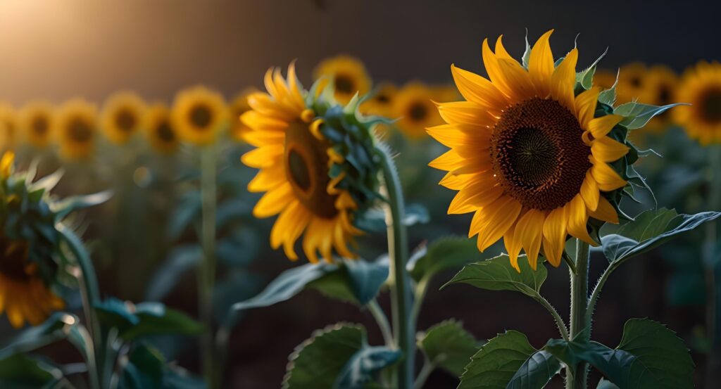 yellow Sun flower background Stock Free