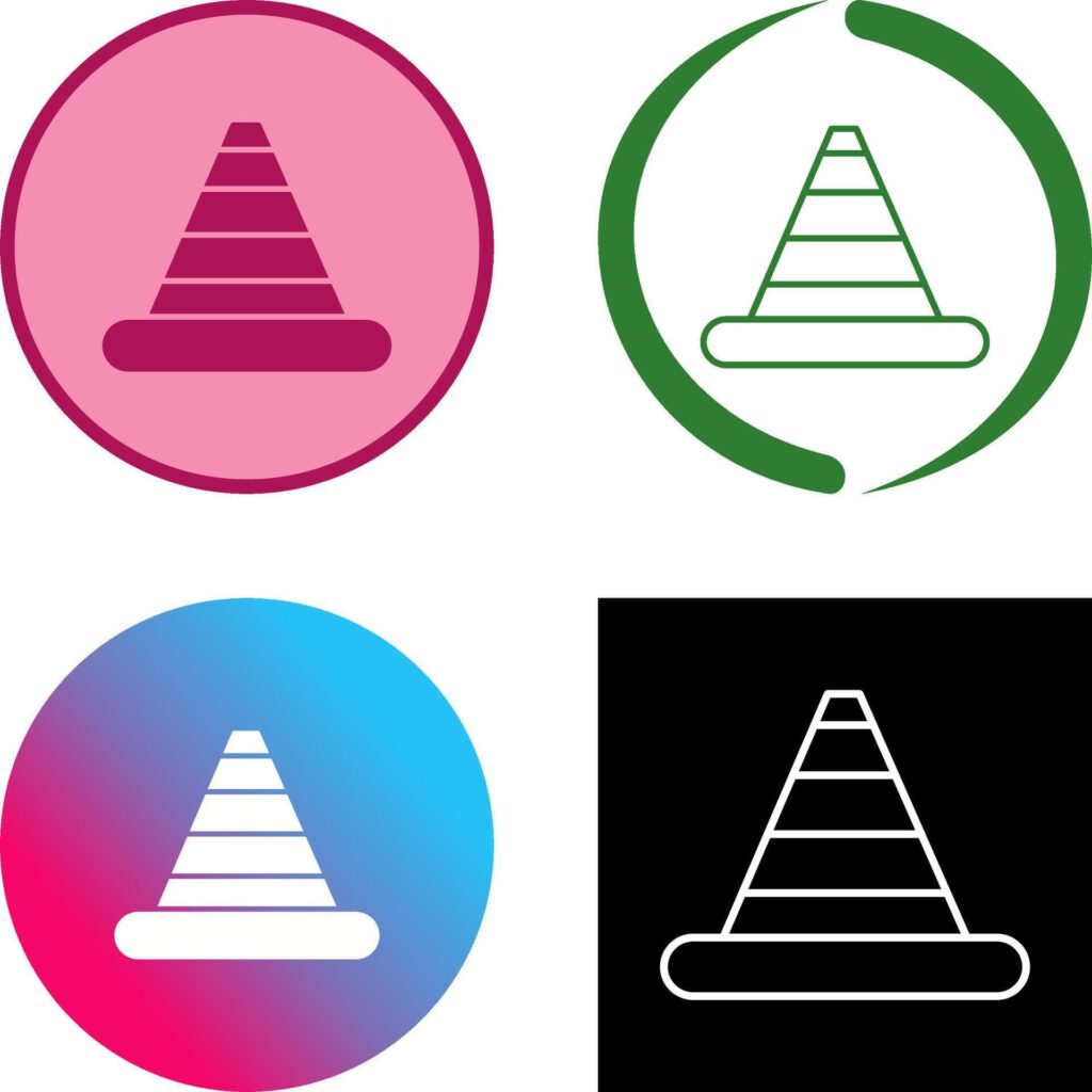 Traffic Cone Icon Design Stock Free