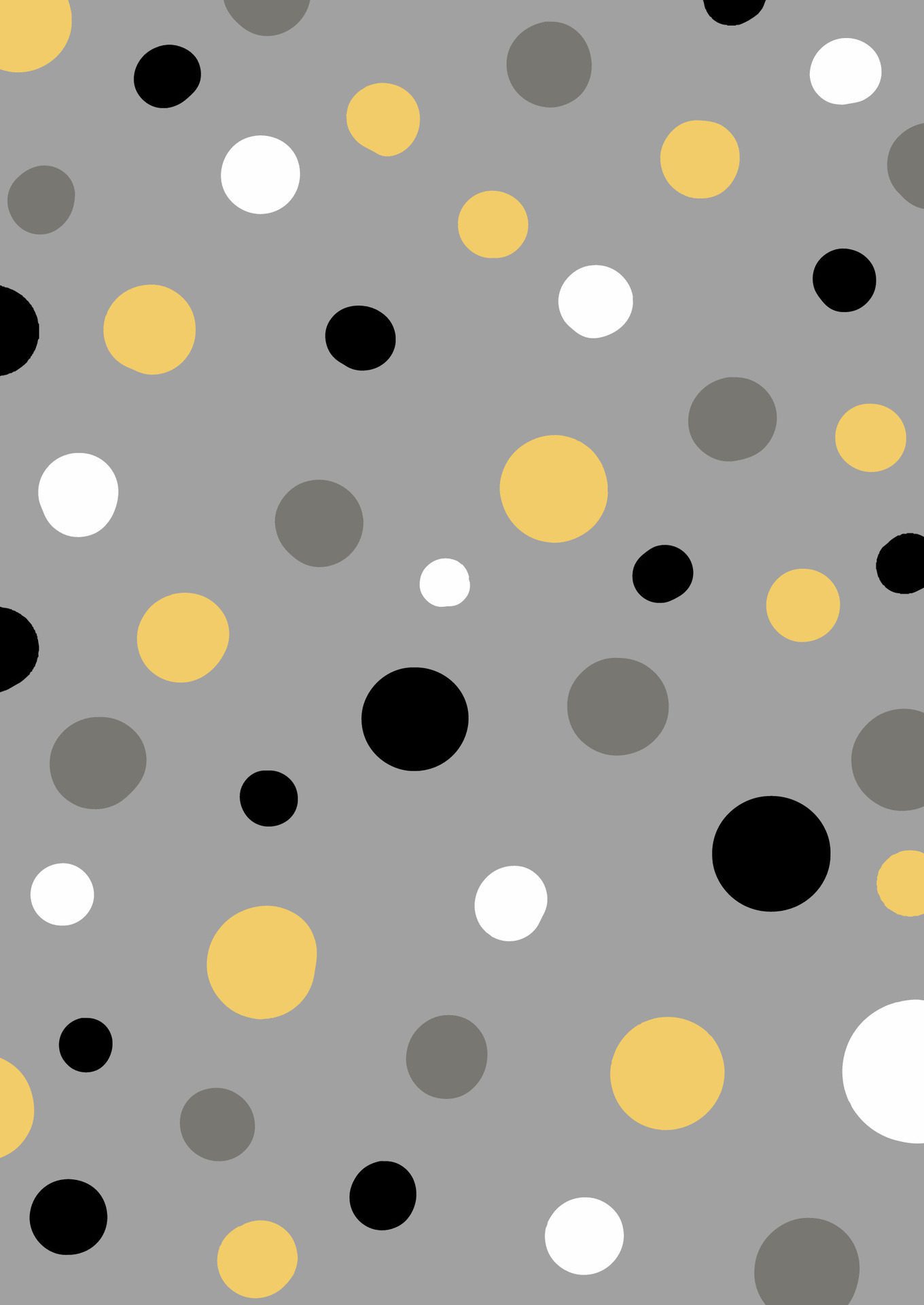 Scandi style hand painted polka dot pattern design Free Vector