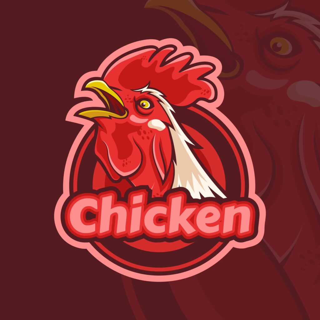 Chicken head mascot logo Free Vector