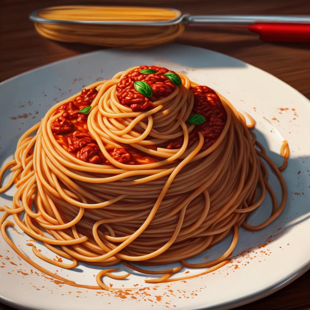 Spaghetti Digital painting,Highly detailed,Concept by @ai_generated