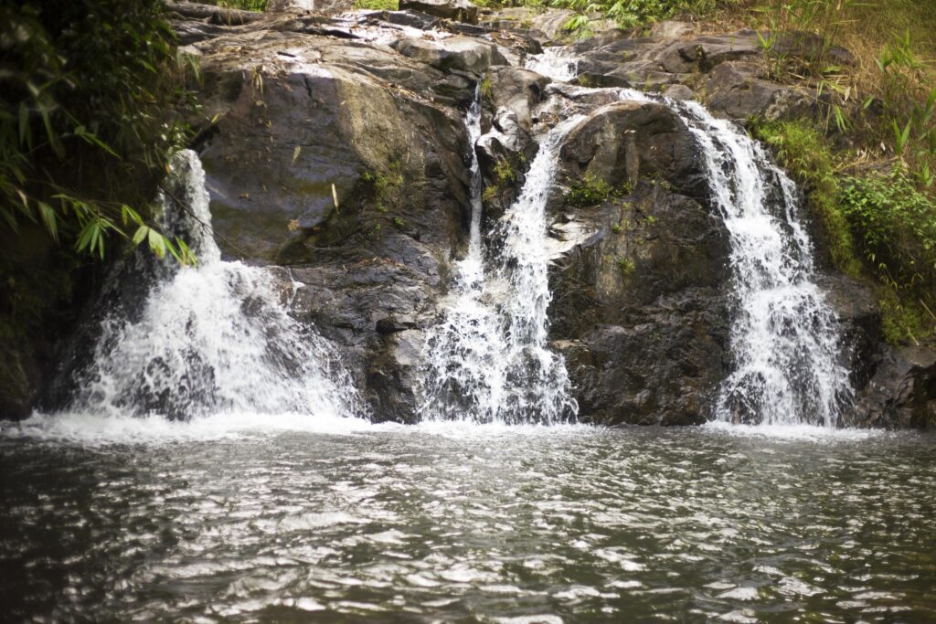 Natural waterfall Dawna, Karen State, Myanmar Stock Free