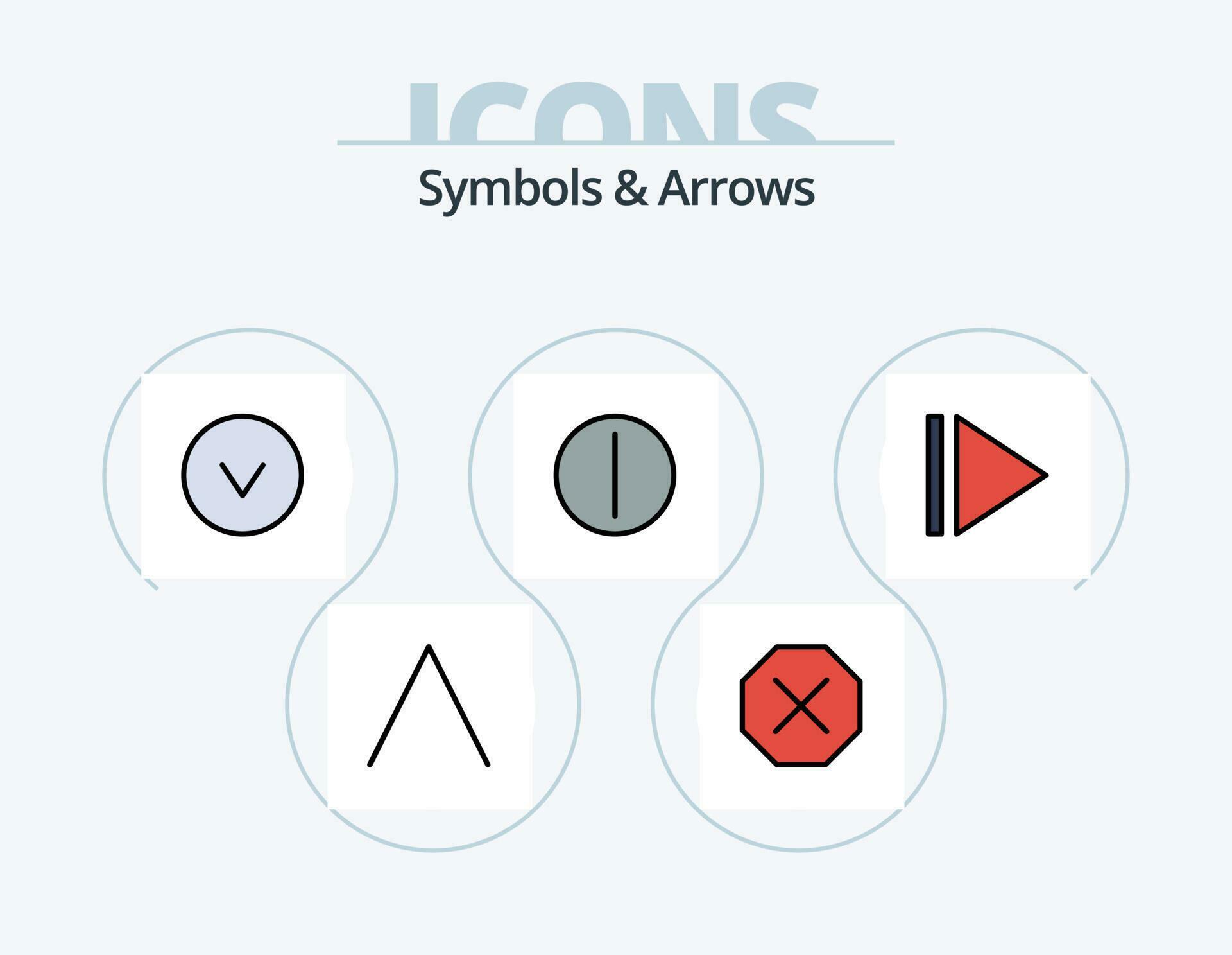 Symbols and Arrows Line Filled Icon Pack 5 Icon Design. . left. . circle Stock Free