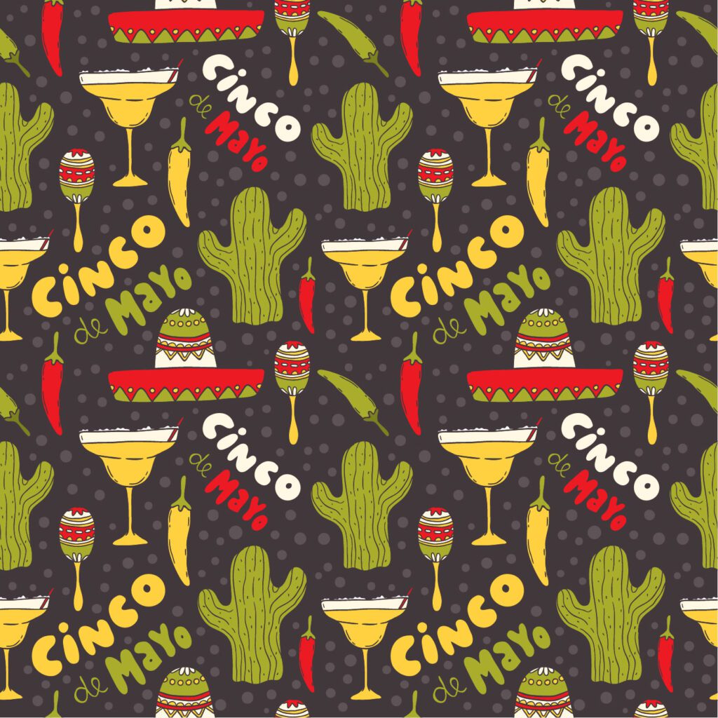 Seamless Cinco de Mayo Vector Pattern Free Vector and Free SVG