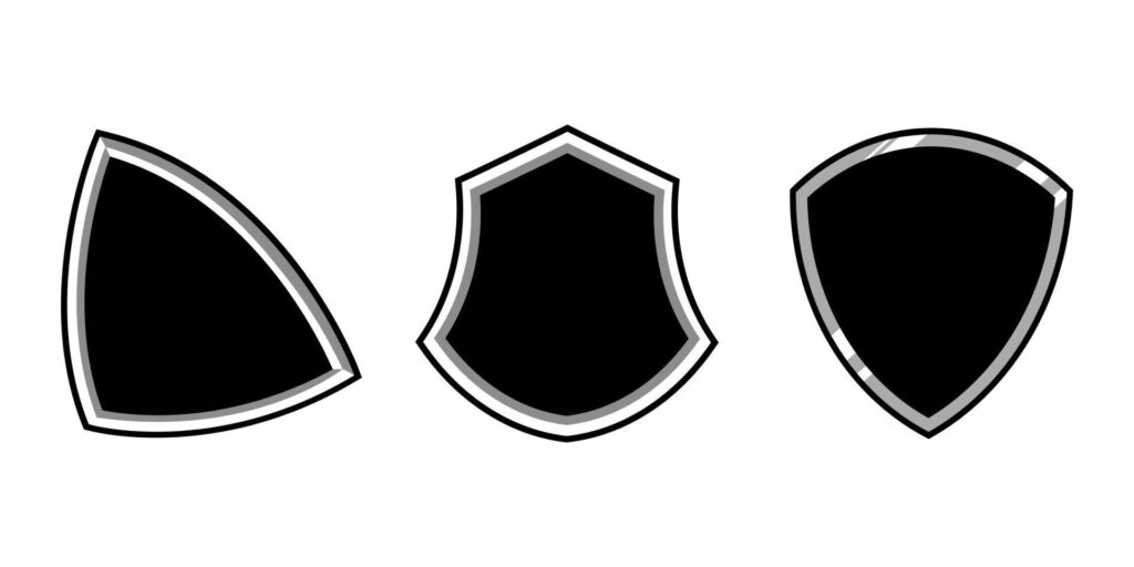 Set of shield emblem vector sign icon for esport logo Stock Free