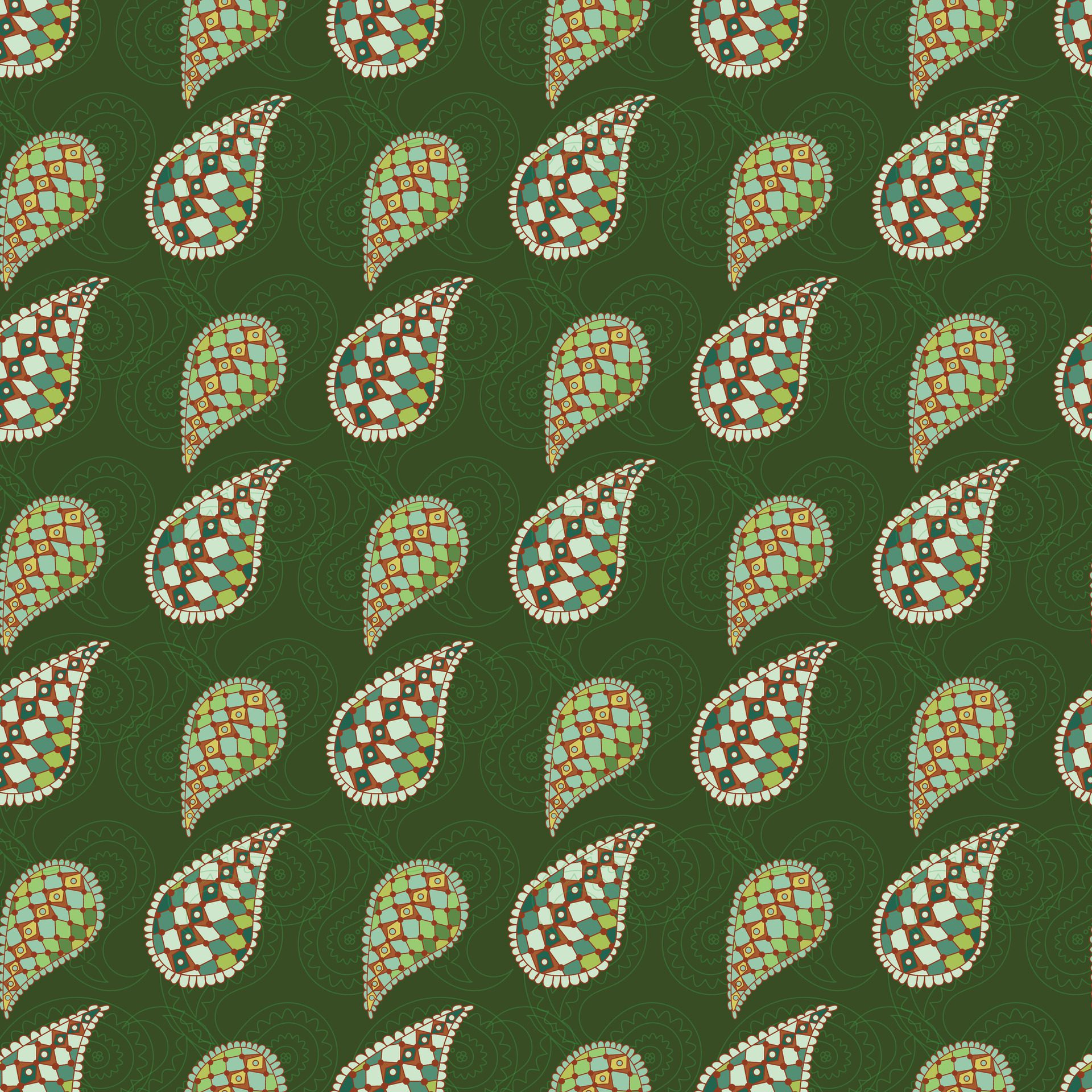 Limoncello Paisleys Seamless Pattern Design Free Vector