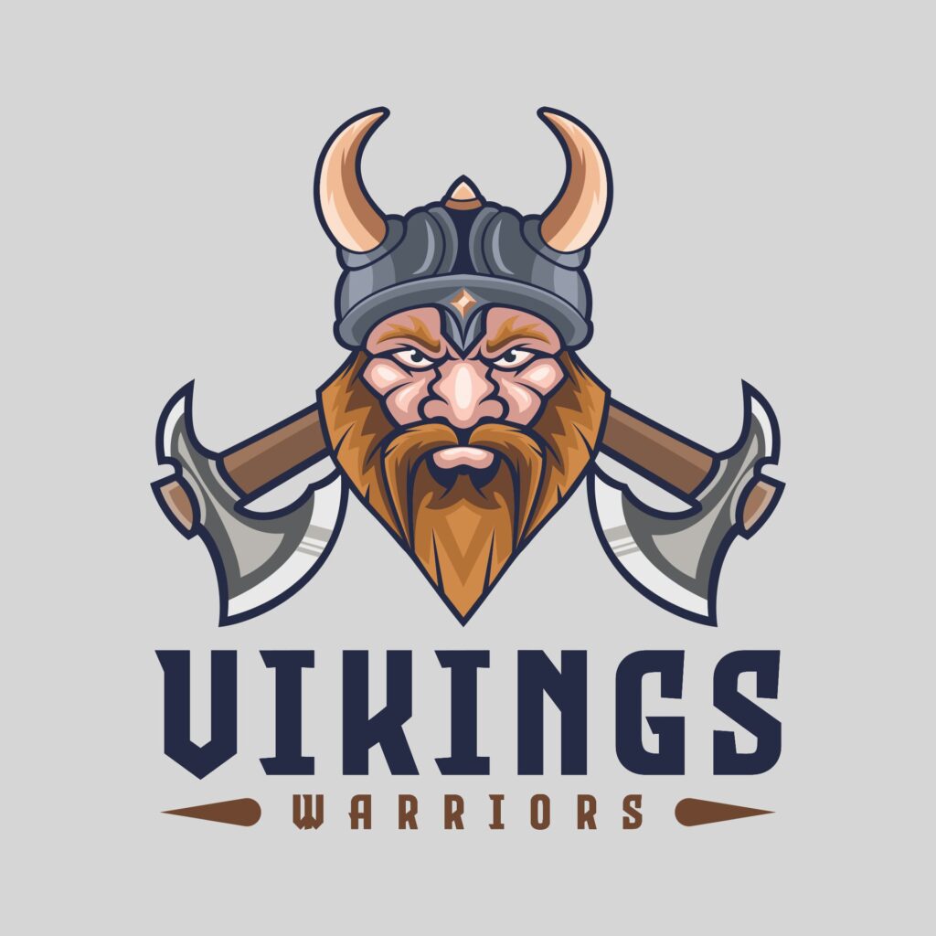 Vikings mascot logo Free Vector