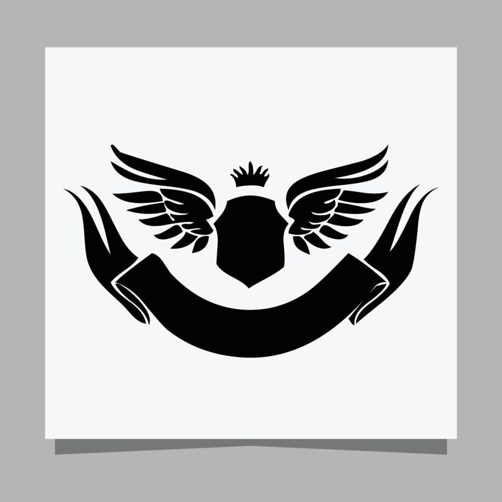 vector black eagle on white paper is perfect for logos, illustrations, banners, flyers, wallpapers Stock Free