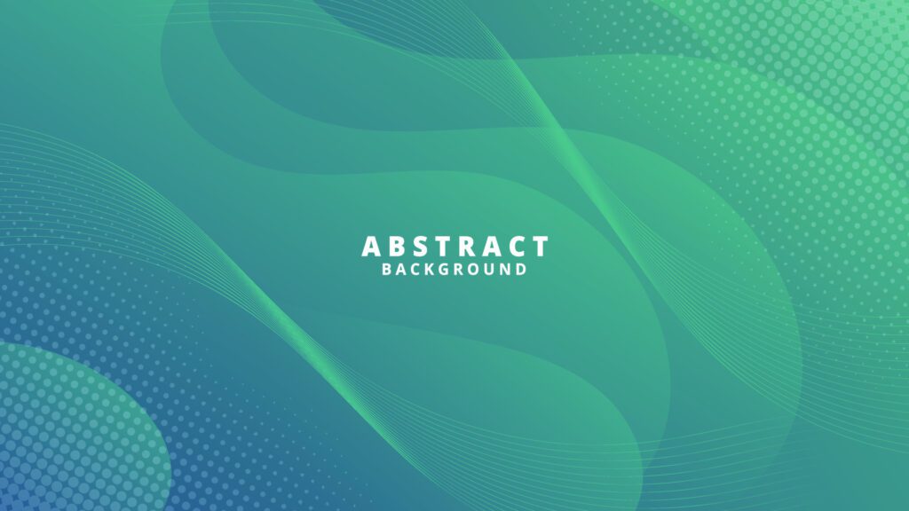 Abstract Gradient Green blue liquid Wave Background Free Vector