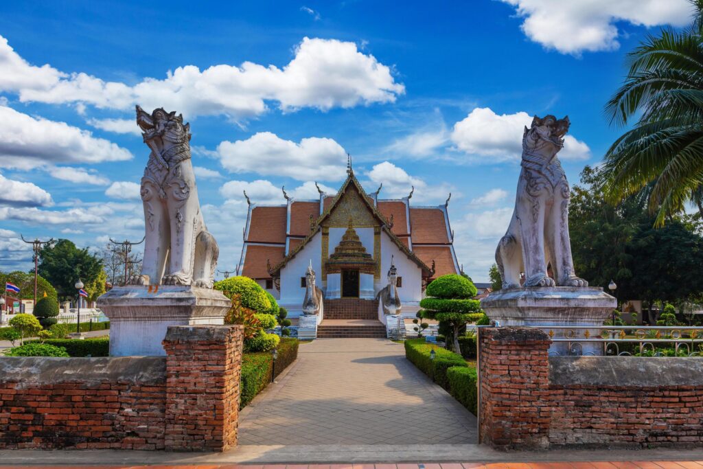 Wat Phumin is a unique thai traditional Temple of Nan province ,Thailand Stock Free