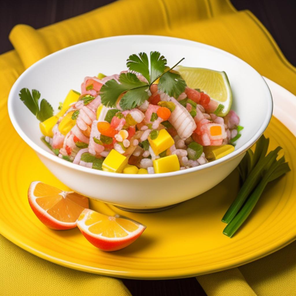 Ceviche peruano con un by @ai_generated