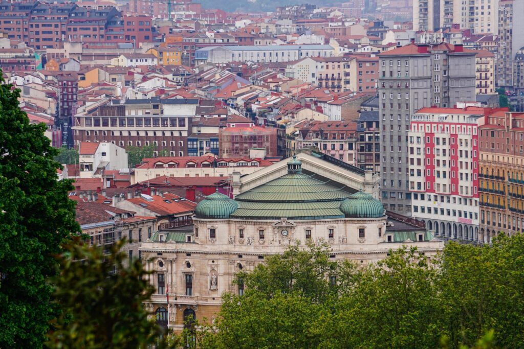 city view from Bilbao city Spain, travel destinations Stock Free