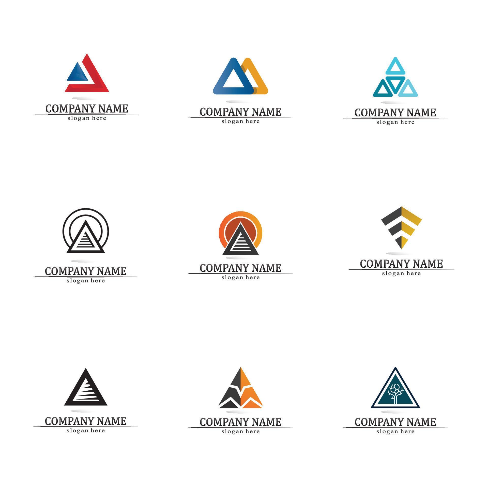 Arrow vector illustration icon set logo design Stock Free