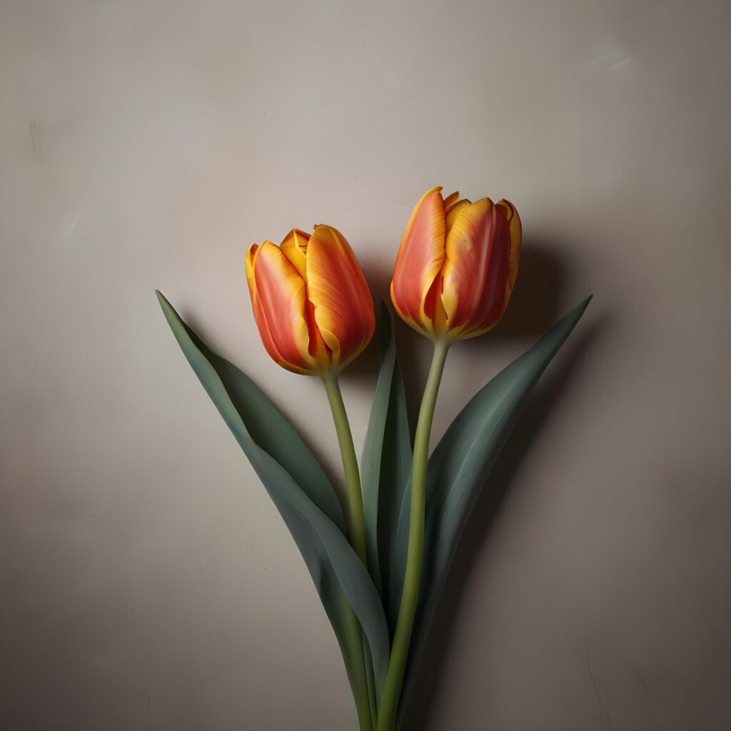 Beautiful tulip flower on a dark background tulips flower Stock Free