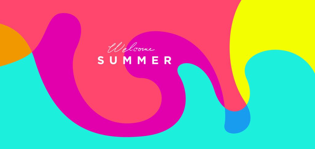 Colorful summer abstract background Free Vector