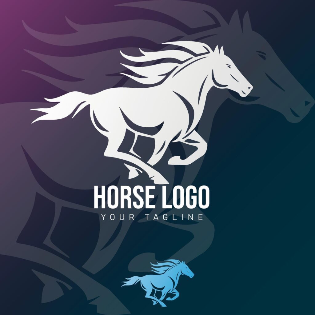 Horse logo icon template illustration Stock Free