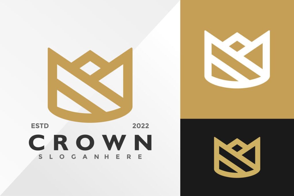 Crown Logo Design Vector illustration template Stock Free and Free SVG