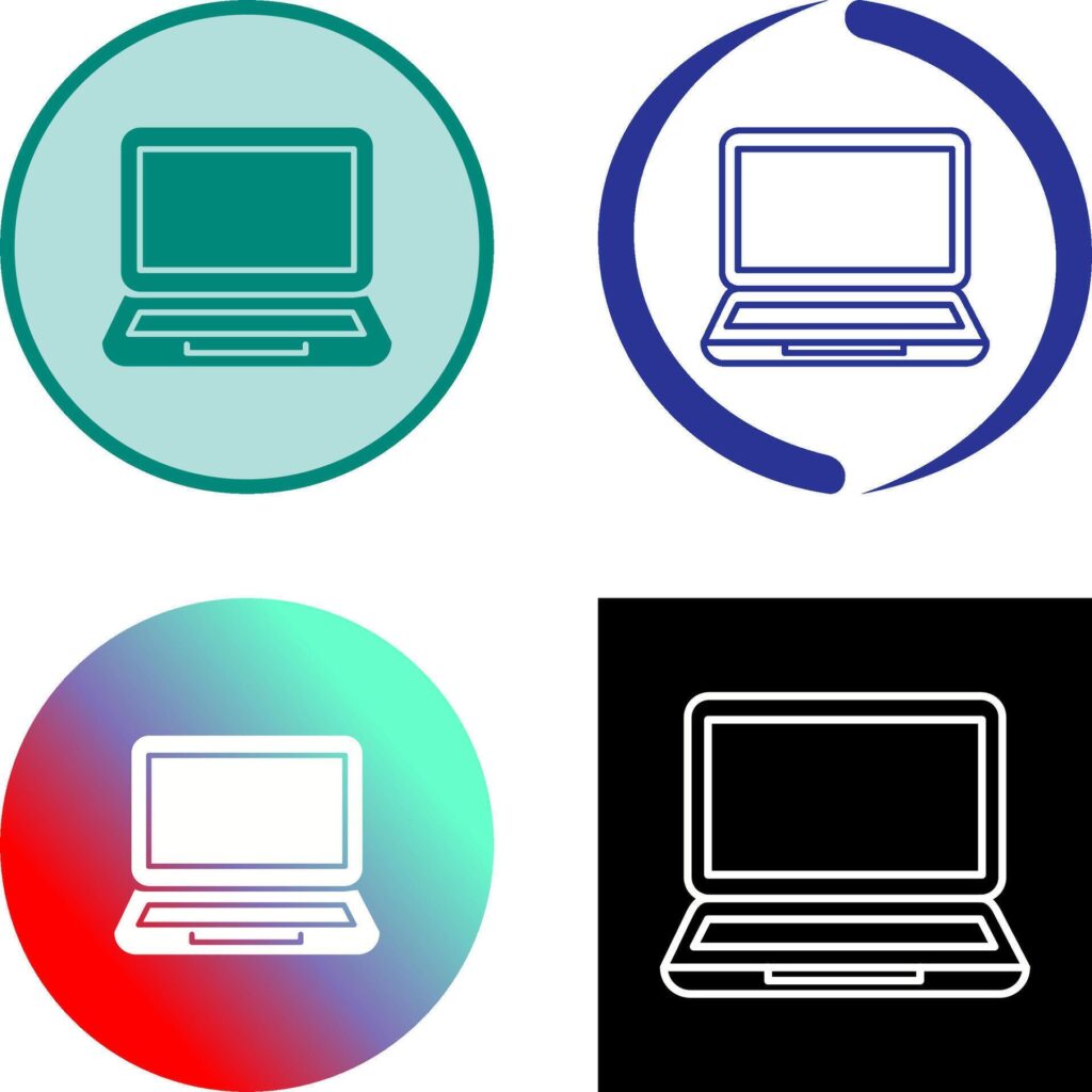 Laptop Icon Design Stock Free