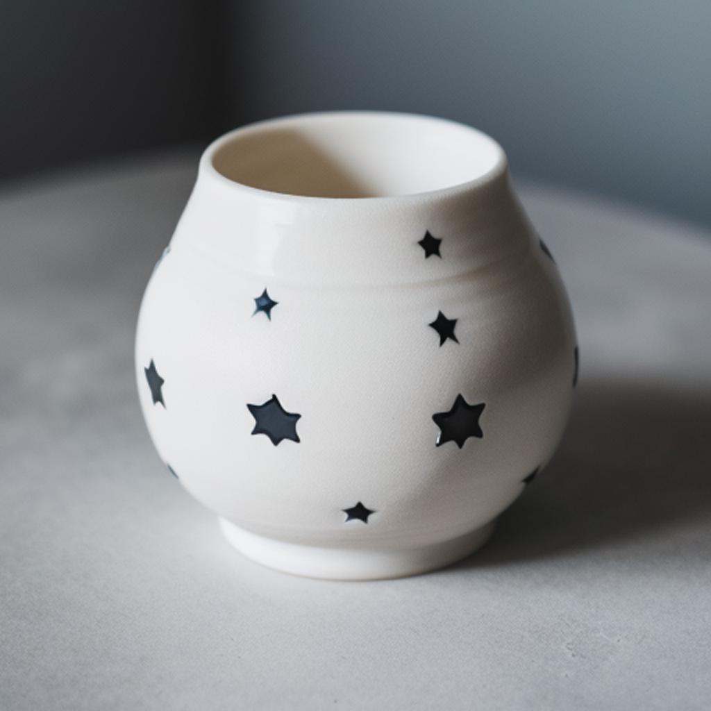 A simple, ceramic, candle by @ai_generated