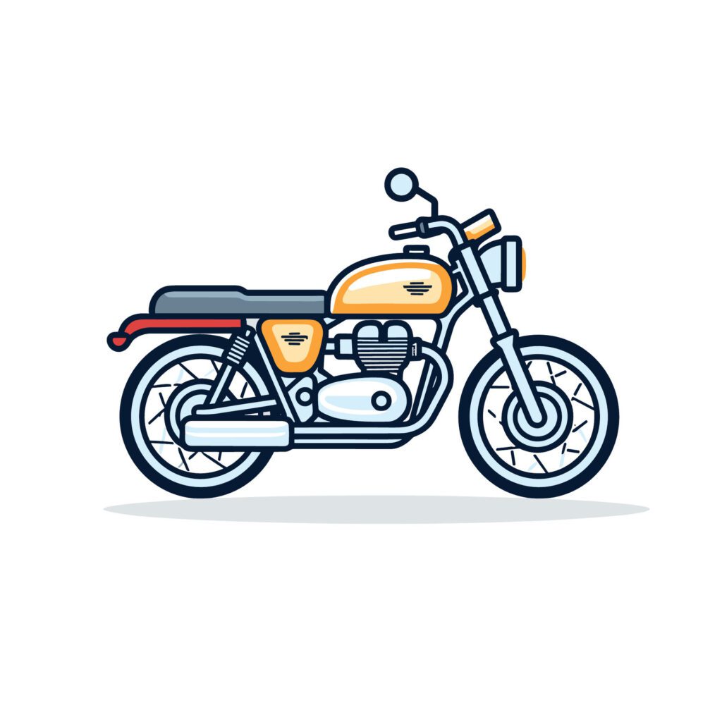 Motorcycle isolated on white background Free Vector