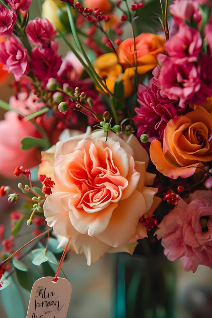 Blooming Brilliance Florist’s Artistry in Crafting a Bold Spring Bouquet Free Photo