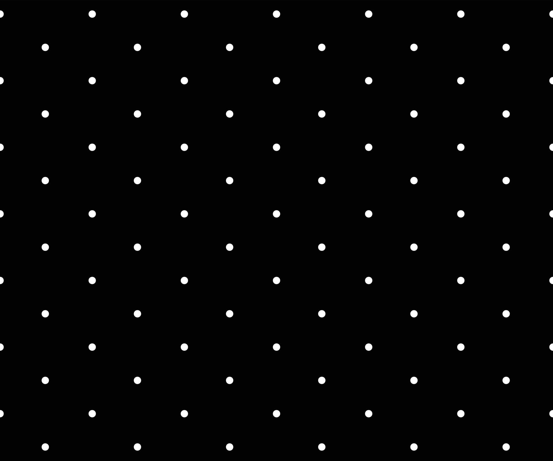 black and white polka dot pattern background vector Free Vector