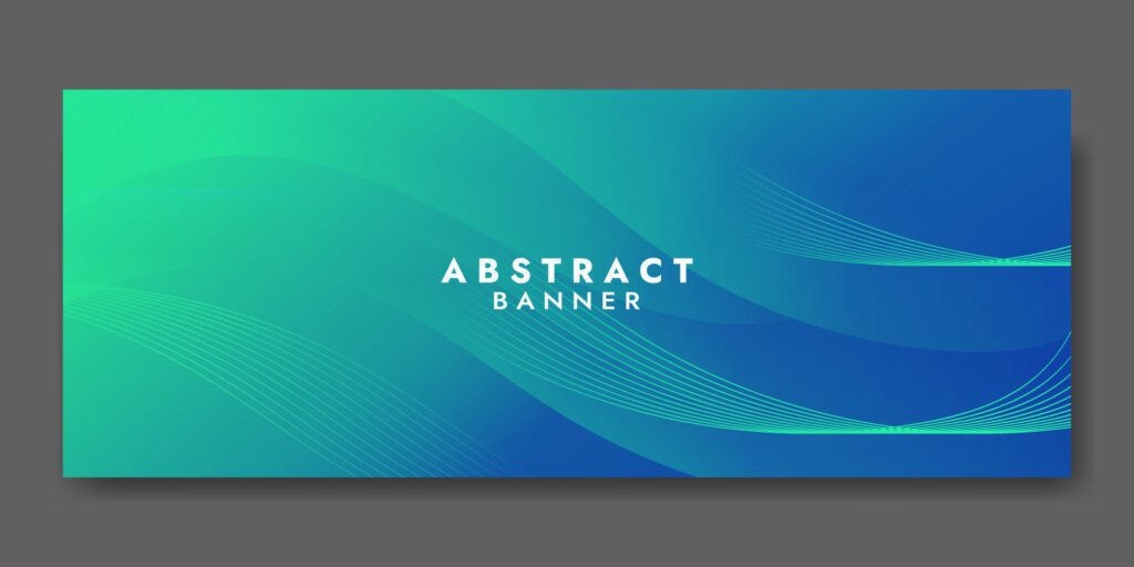 Abstract Green Fluid Wave Banner Template Free Vector