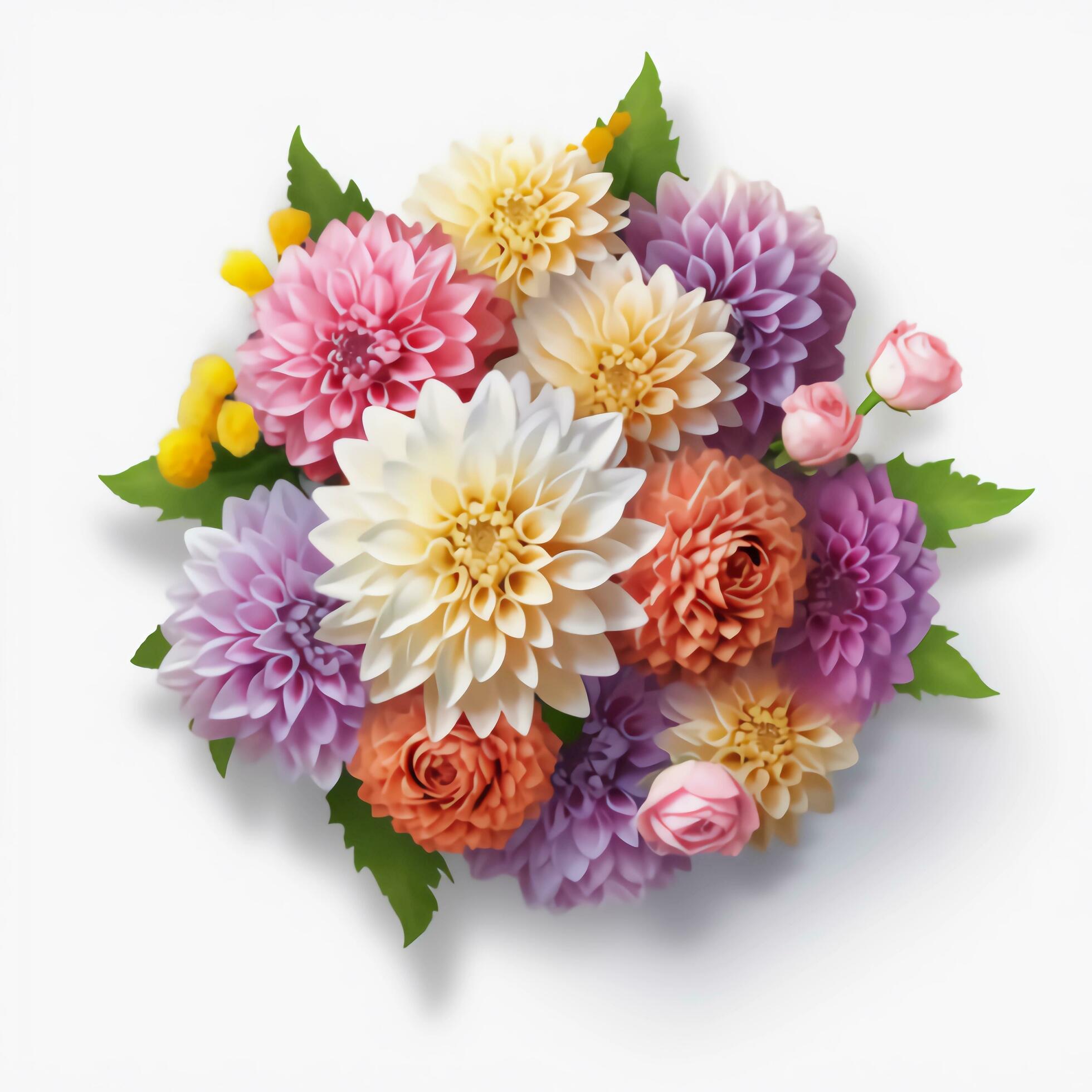 A colorful bouquet of flowers. AI Generated. Stock Free