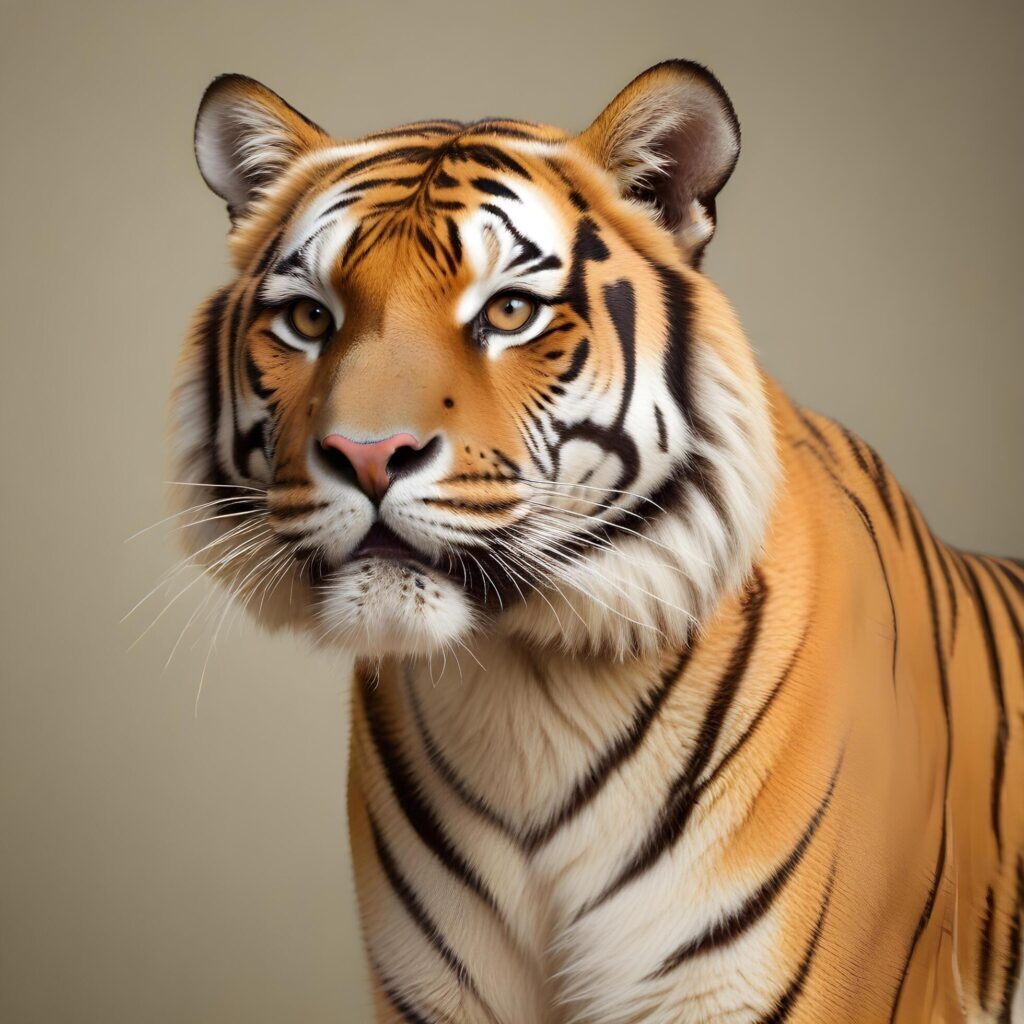 Tiger on plain background Stock Free