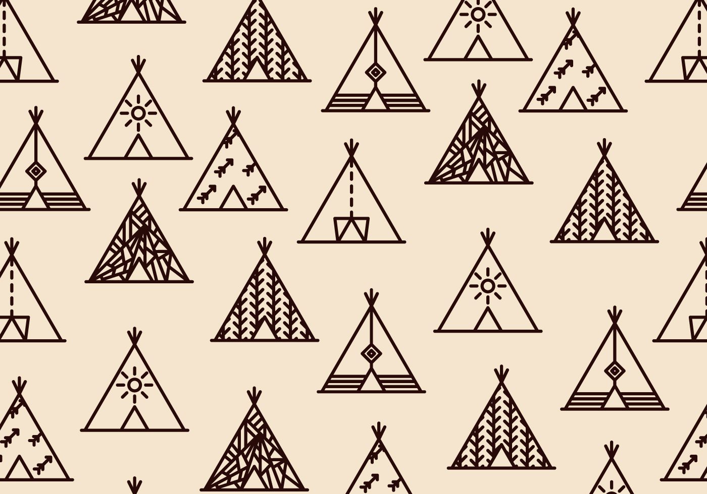 Wigwam Pattern Free Vector and Free SVG