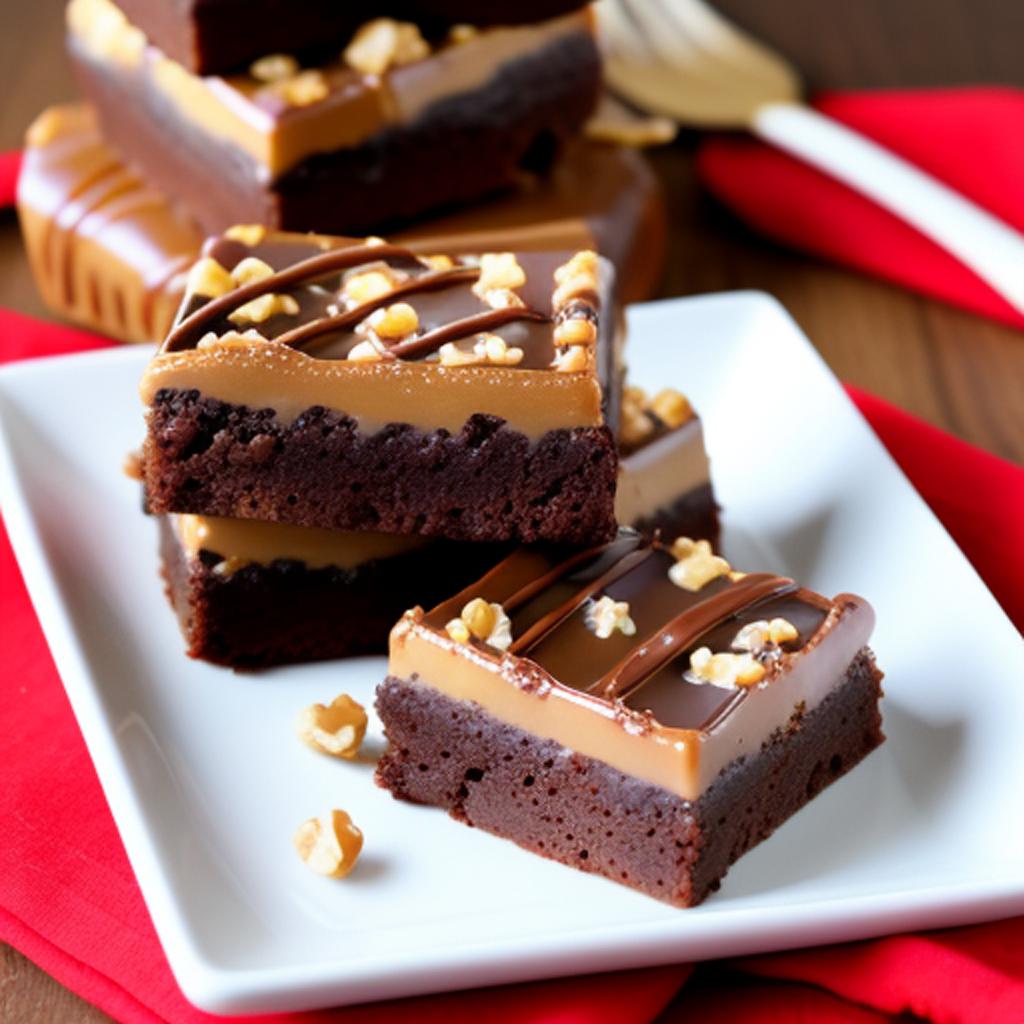 
									Caramel walnut turtle brownies by @ai_generated