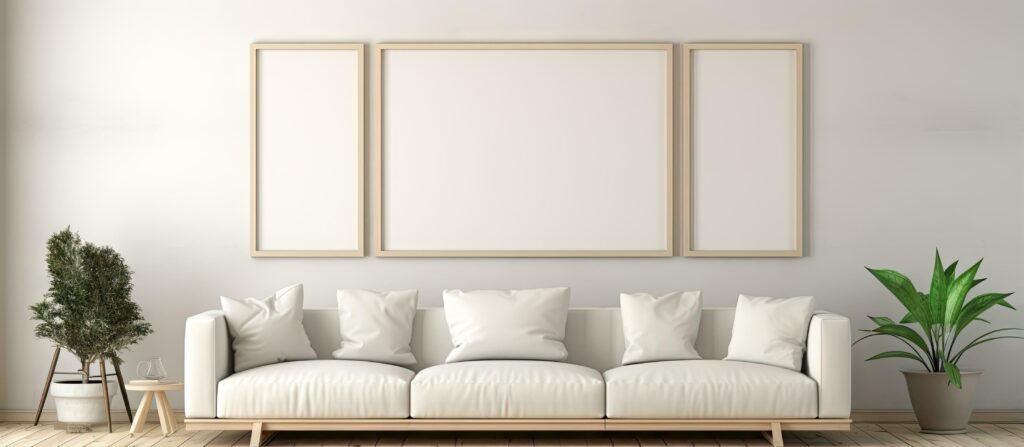 Frame mockup in living room Stock Free