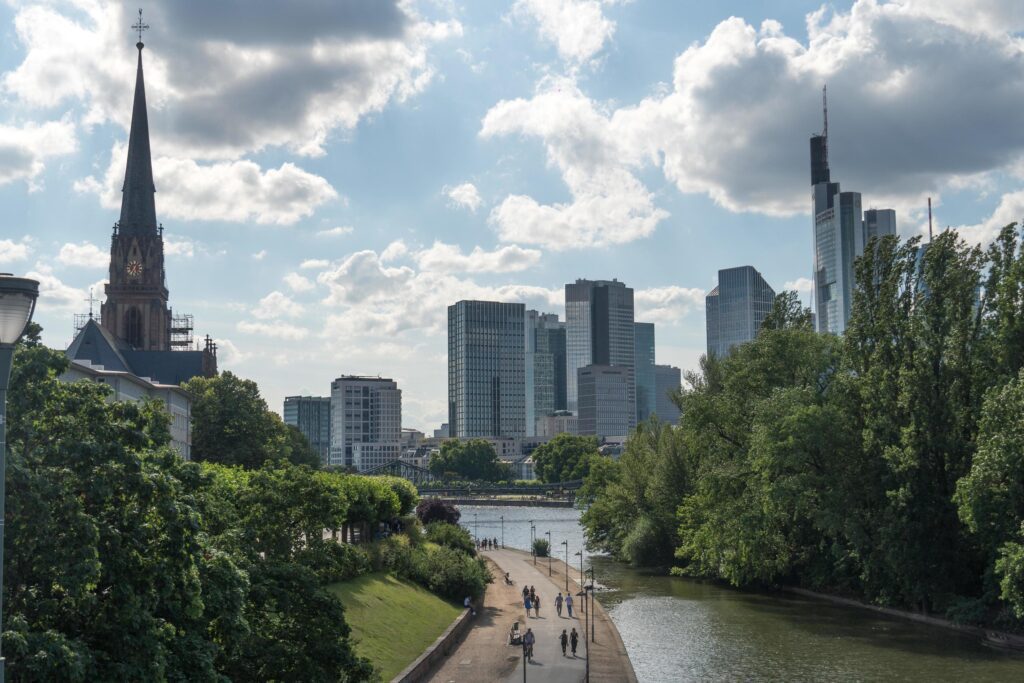 Frankfurt am Main, Germany, June 28, 2020 – Frankfurt am Main cityscape Stock Free