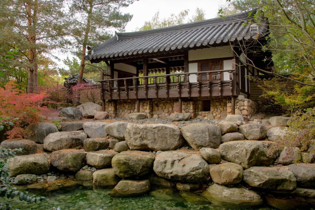 Gardens of the World Berlin, chinese garden Stock Free