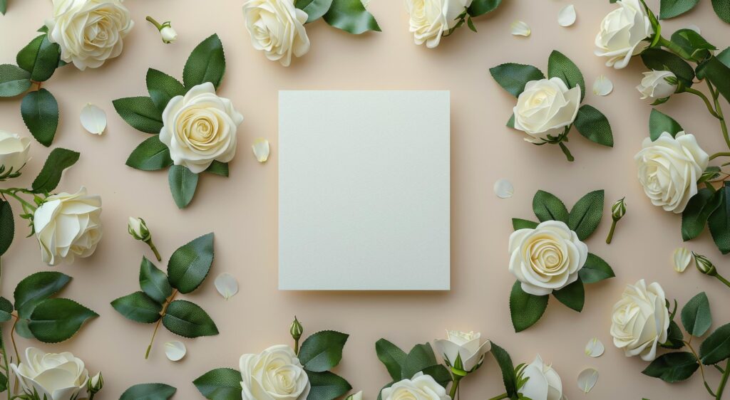 Group of White Bottles, Candles, and Flowers on White Background Stock Free