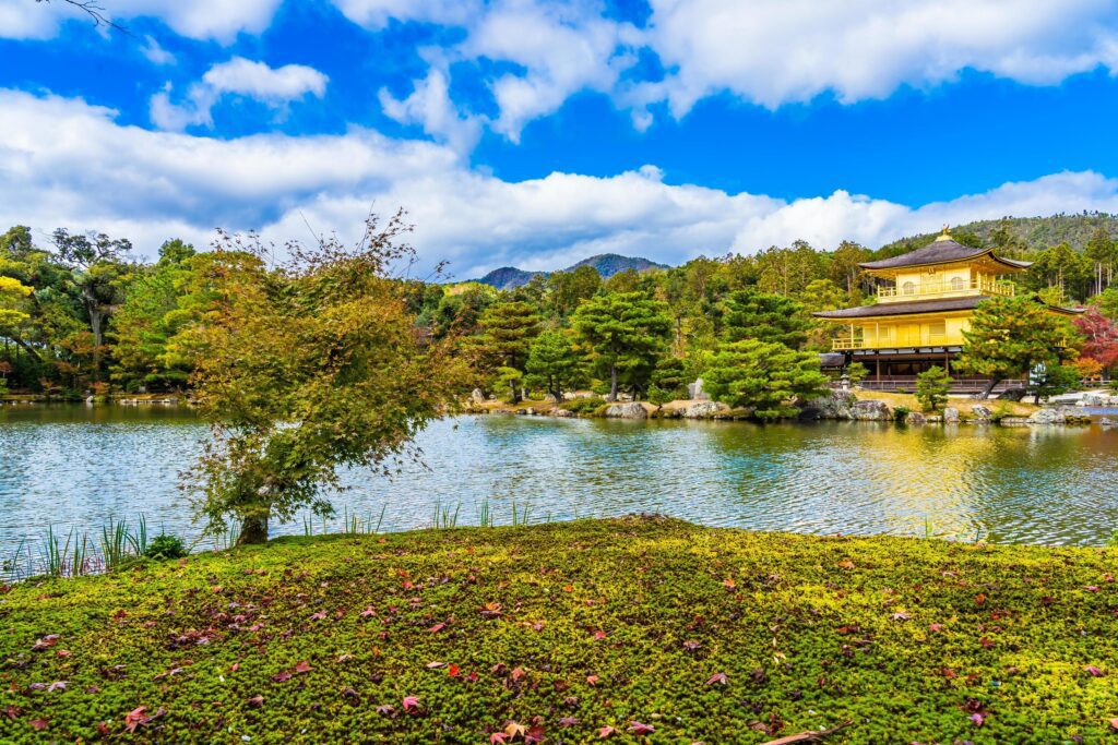 Kinkakuji temple or Golden Pavillion in Kyoto, Japan Stock Free